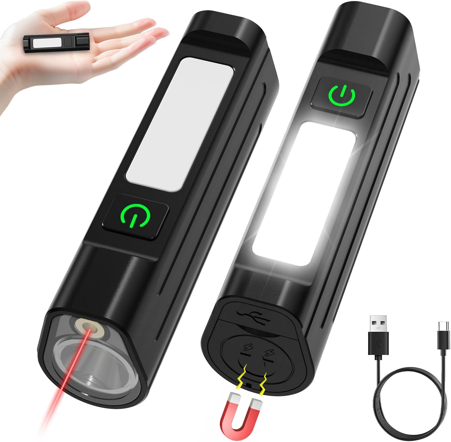 Mountain Biking Lights - Portable LED FlashlightWaterproof Front Warning Work