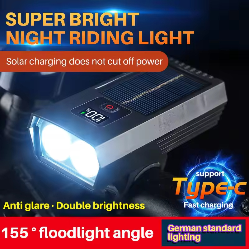 Mountain Biking Lights - Multi-function Mountain Road Bike Light Digital