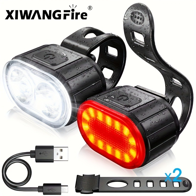 Mountain Biking Lights - USB-C Rechargeable Bicycle Lights Bike Safety